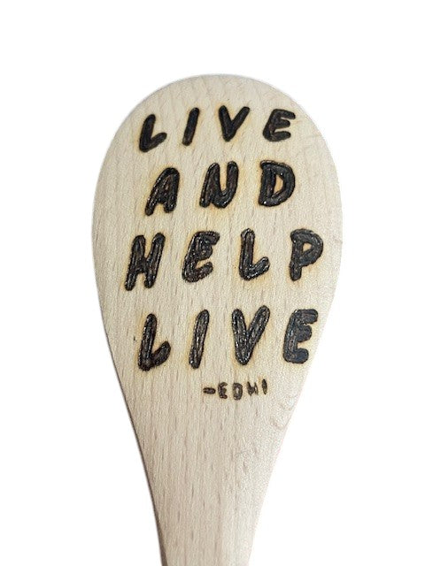 Live and Help Live Wood Spoon 14" Beechwood