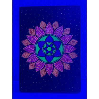 Colorful Glow in Blue Light Wall Decor