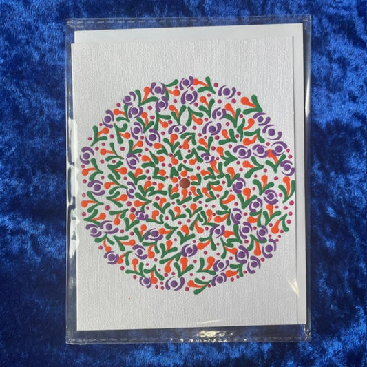 Tarjetas de felicitación Mandalas y diseños de arte de puntos hechos a mano