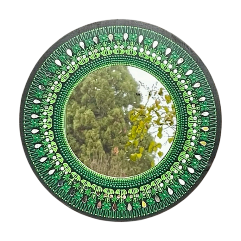 Shades of Green Mirror 14”