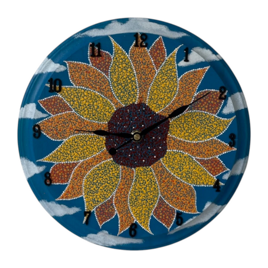 Sunflower Clock 11”