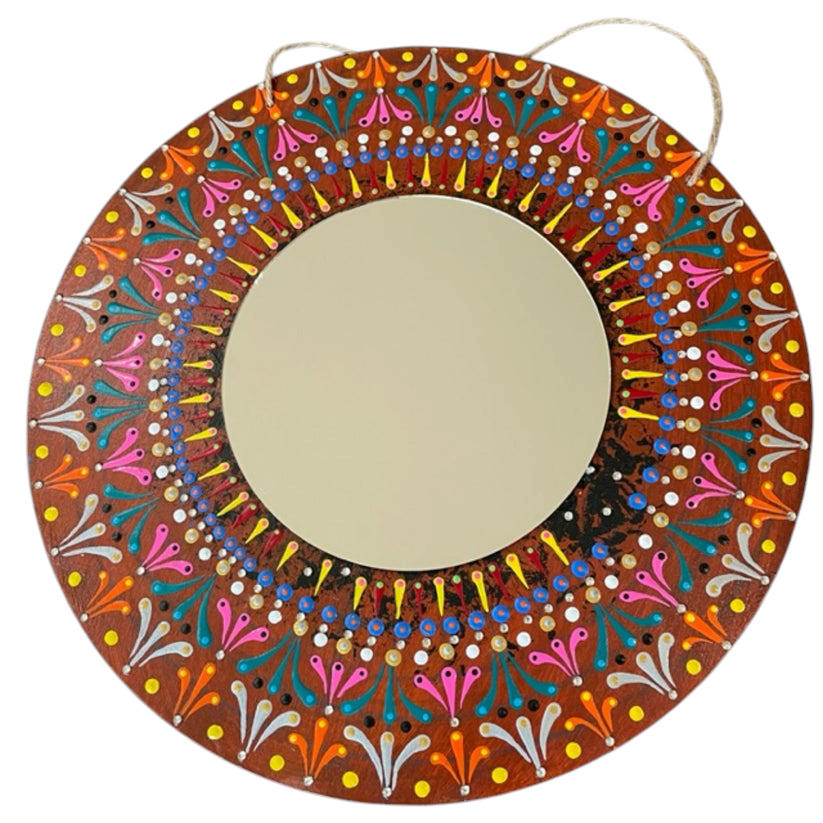 Tulips Garden Mirror with Rhinestones 11.75”