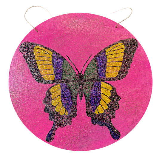 Butterfly Dot Art Glitter Splash Decoración casera hecha a mano