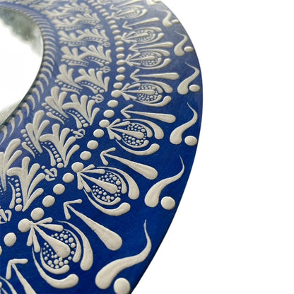 Serene Mandala Mirror Wall Art in Blue & White