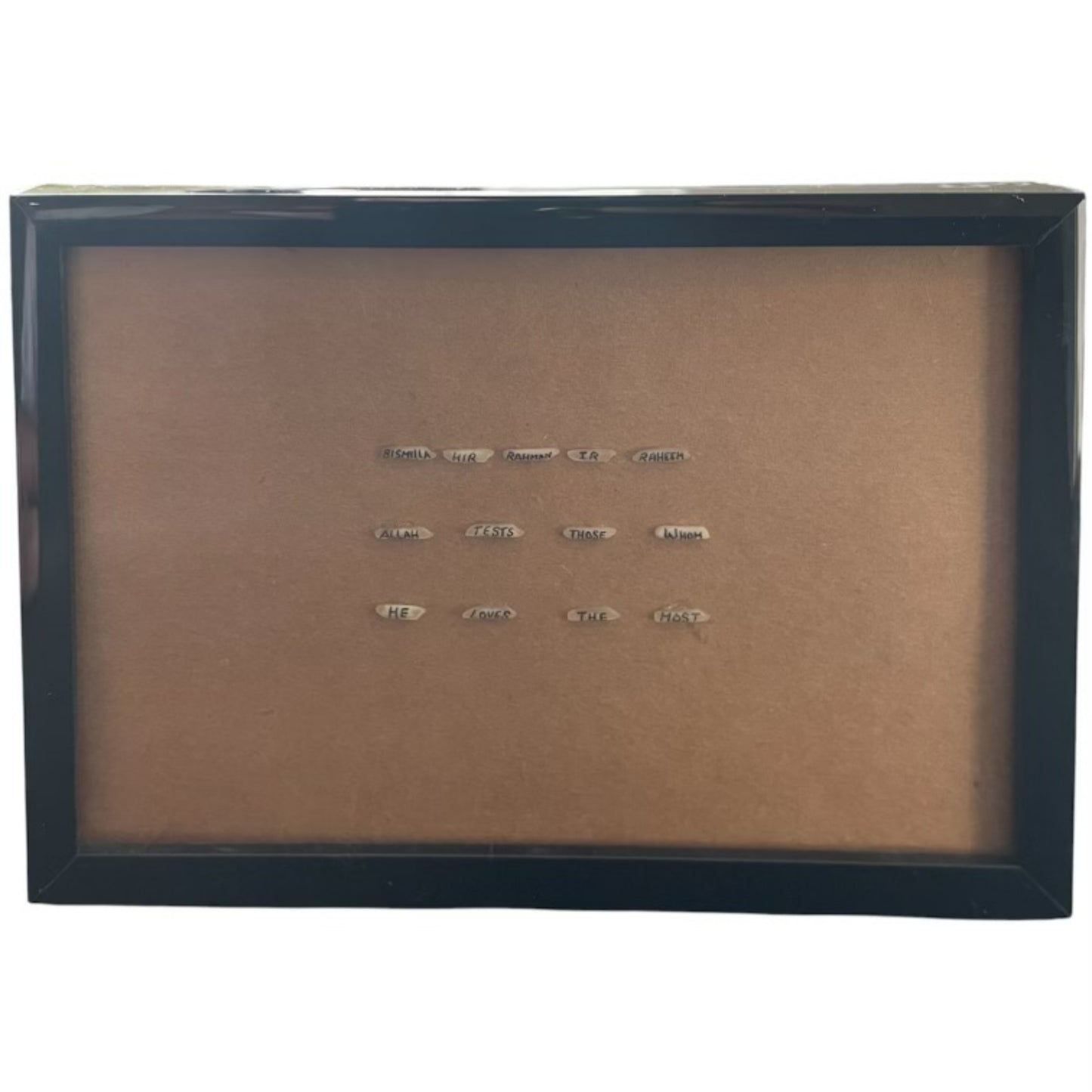 Religious Quotes and Poems Writing on Rice Framed Desk Art