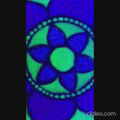 Colorful Glow in Blue Light Wall Decor